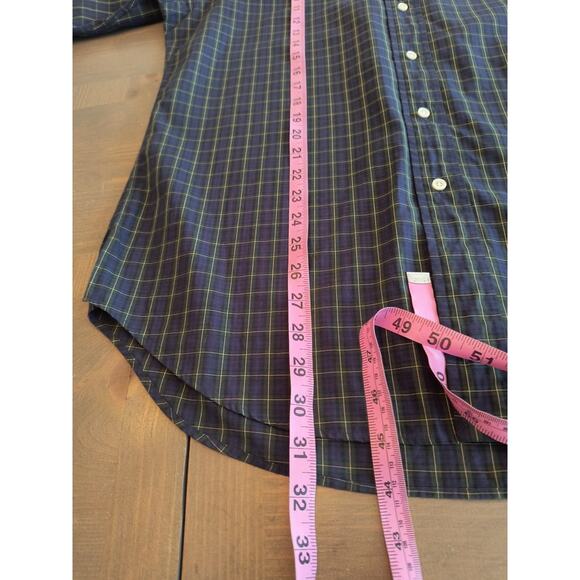 Ralph Lauren Classic Fit Button Down Shirt Men's Size 15.5 Blue Plaid Lng Sleeve - Picture 7 of 14
